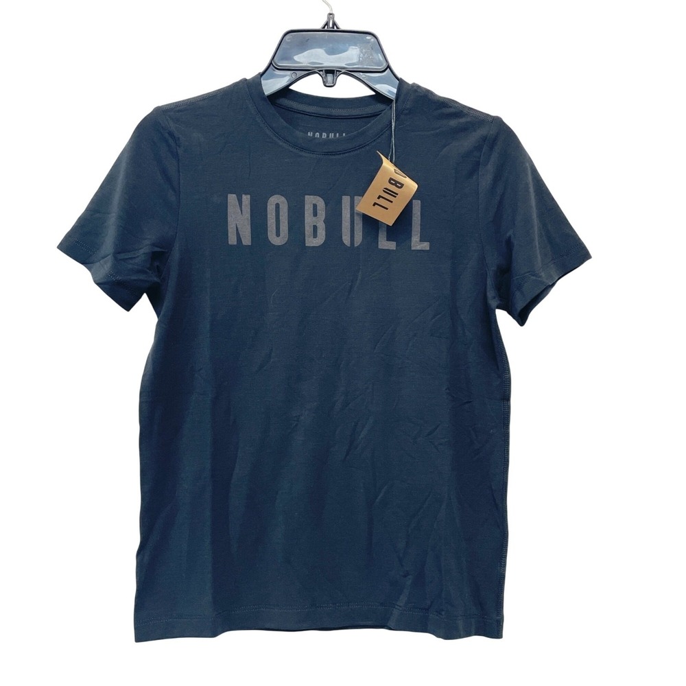 NoBull Kid's Unisex Black Stretchy Training‎ Athletic Casual Shirt Size Small